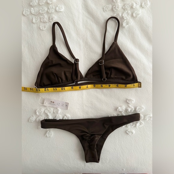 NWT Sandmade Swimwear Designer Bikini Set - Espresso - S - Picture 8 of 11